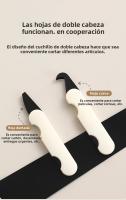 Cortador De Papel Doble Cabeza Portátil Para Oficina Y Hogar Herramienta De Apertura De Paquetes De Expresión Utilidad Knive Small - details 1