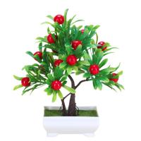 Planta Artificial De Bonsái De Frutas Con Naranja Manzana Limón Decoración Para El Hogar Y Sala De Estar Arbolado Falso De Tamaño Pequeño - details 7
