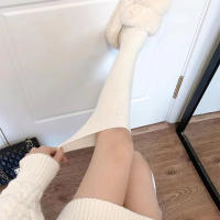 Calcetines De Invierno Estampados Verticalmente De Leche Y Blanco Para Mujer Calcetines Altos De Piel Japonesa Diseño Puro Y Deseo - details 3