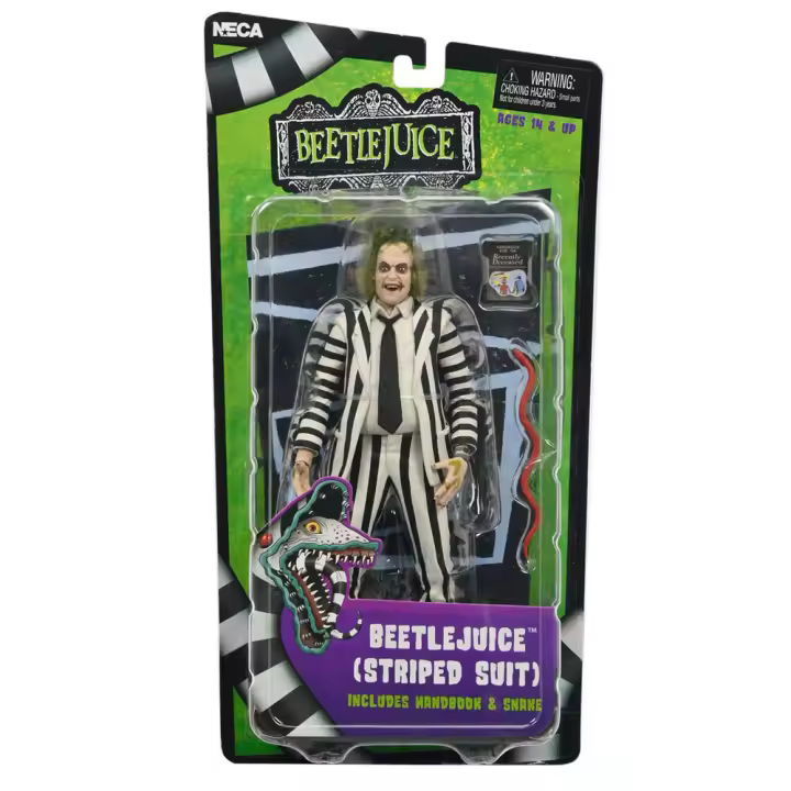 Figura Beetlejuice Traje a Rayas 18 cm NECA Oficial - 1