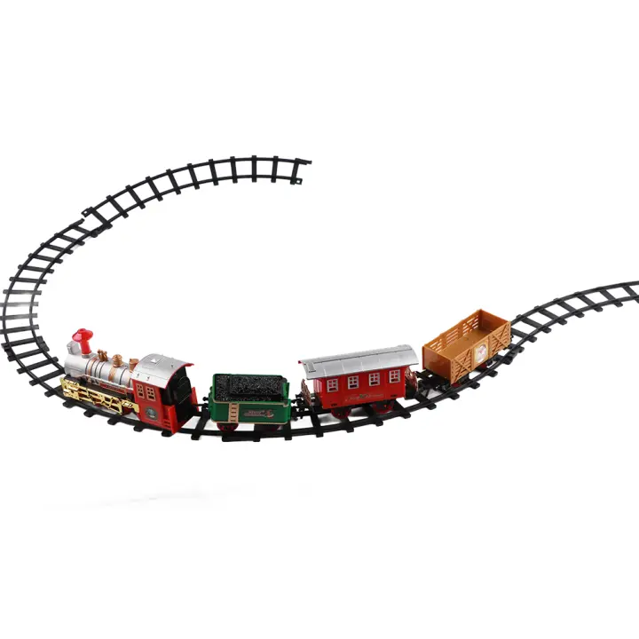 Tren de Ferrocarril Eléctrico con Luz y Sonido Conjunto de Tren Eléctrico Navideño - 1
