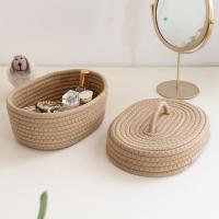 Cesta De Almacenamiento De Hilo De Algodón Oval Para Juguetes De Niños Caja De Organización De Escritorio Caja De Almacenamiento De Cosméticos Y Llaves - details 5