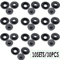 10 Sets De Clips Para Alfombrillas De Coche Universal Negro Soporte De Retención De Alfombrillas De Automóvil Para Panel De Trimmings PVC Negro - details 2