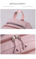 Mochila De Color Sólido Con Manija De Malla Y Correa Curvada De Alta Capacidad Para Viajes Cierre De Cremallera Capa Interna De Nylon Para Hombres Y Mujeres - details 20