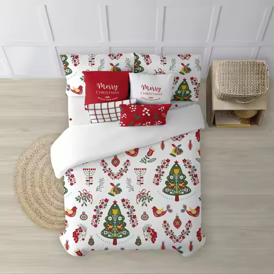 BL BELUM - Funda nórdica navidad 50% algodón - 50% poliéster- Funda nórdica con botones Laponia 8 - Funda Nórdica Extrasuave - Funda Nórdica 100% Made in Spain - 1