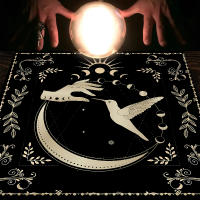 Mantel De Tela Para Cartas De Tarot 1pc Decoración De Juego De Cartas Pagan Con Fases De Luna Y Flores Estilo Pagan Para Atril Y Brujería - details 18