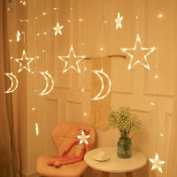Curtain Garland LED De Estrella Y Luna Para Decoración De Eid Mubarak Y Ramadan 2025 Luz De Cadena Para Eventos Musulmanes Y Fiesta En Casa - details 8