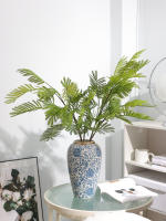 1PC Hojas De Silicona De Herbáceas Mimosa Artificial Para Decoración De Boda Jardín De Hotel Arte Floral Suave Y Realista - details 0