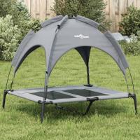 vidaXL Cama para perros con dosel antracita tela oxford y acero Dimensiones 62 x 48 x 61 cm,  76 x 62 x 72 cm,  92 x 77 x 85 cm y mas - details 2