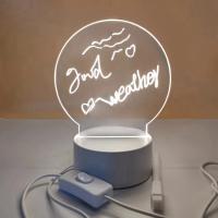 1pc LED Night Light with Warm Glow - Round Message Board Design, USB Powered, Includes Pen - Perfect for Bedroom Decor & Gifts - details 3