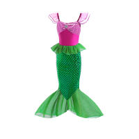 Vestido de Princesa Sirena para niña de cumpleaños, Vestido de manga Larga para Bebé, Vestido de Baile elegant para niños,130cm - details 3