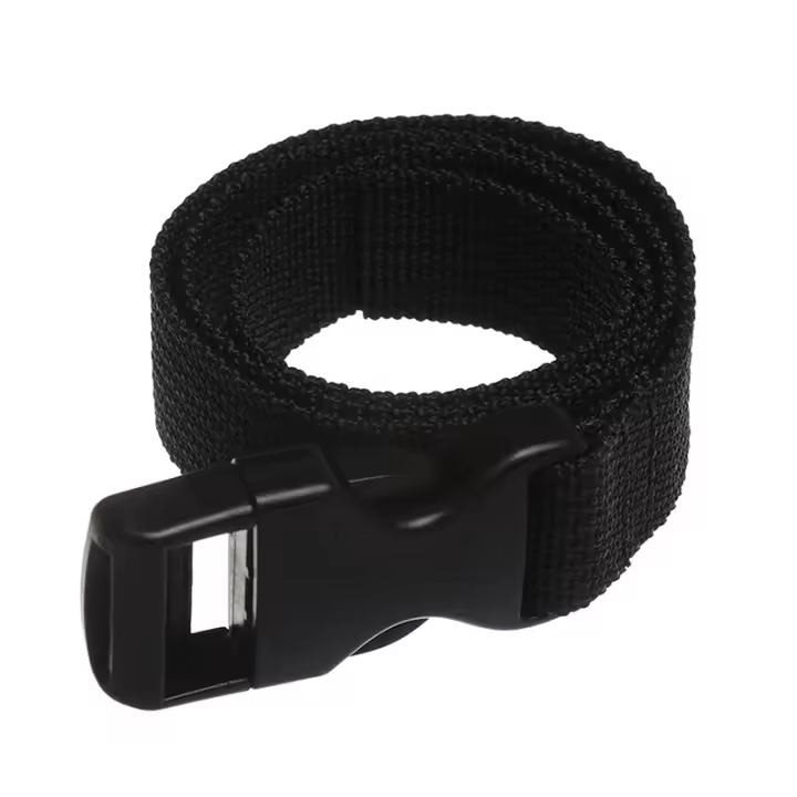 Cinta De Amarre De Nylon Negro Duradero Para Viaje Con Hebilla De Cama Herramienta De Camping Al Aire Libre Cinturón De Tensión Portátil - 1