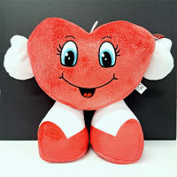 Peluche Corazón Suave y Tierno 30cm Rojo Blanco Te Amo Te Quiero - Regalo San Valentín - details 0
