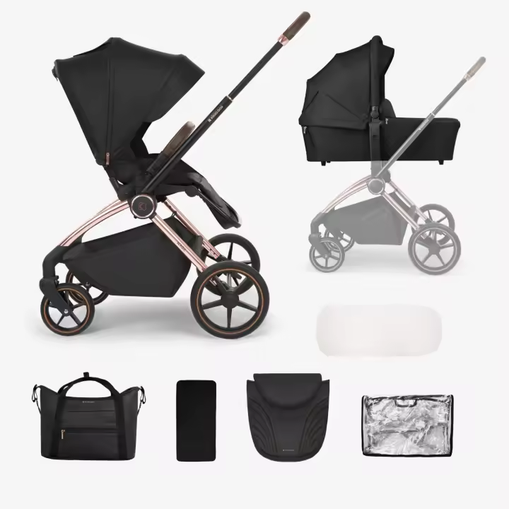 Carrito para bebé 2en1 "Kara" Kikkaboo con capazo y diseño elegante - Comodidad y estilo desde el nacimiento hasta los 22 kg - 1