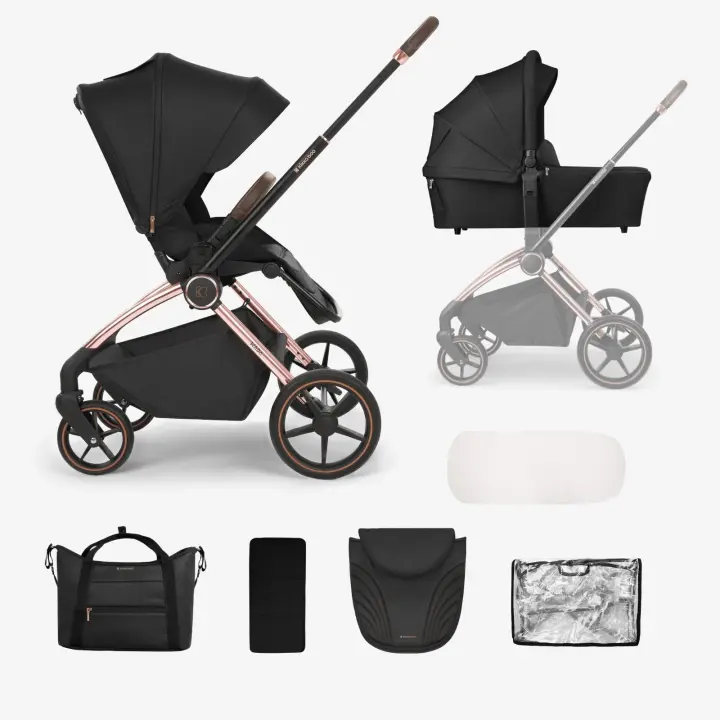 Carrito para bebé 2en1 "Kara" Kikkaboo con capazo y diseño elegante - Comodidad y estilo desde el nacimiento hasta los 22 kg - 1