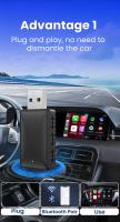 Adaptador inalámbrico Carplay Android Auto 2 EN1 Dongle Inteligente 2025 5G WIFI Para iPhone Android Para Volvo Benz MG Kia Chery VW - details 3