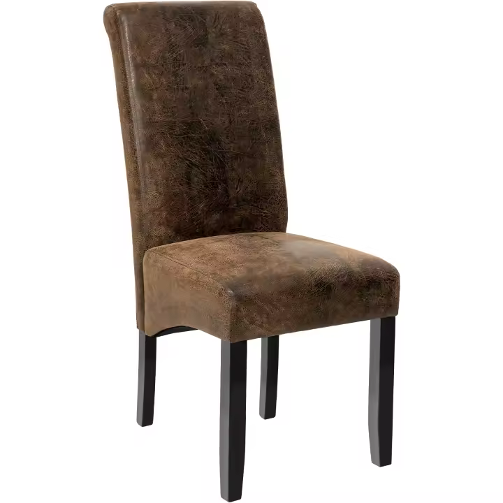 Tectake - Silla de comedor ergonómica, La silla es de calidad superior y el acabado excelente, Forma ergonómica para comodidad óptima incluso durante largo tiempo, Patas de madera maciza, lacadas en brillo de alta calidad - 1