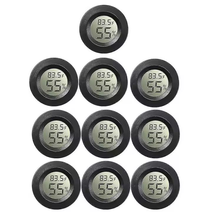 10pack Mini Hygrometer Thermometer Meter Digital Lcd Monitor For Greenhouse Babyroom Reptile Incuba - 1