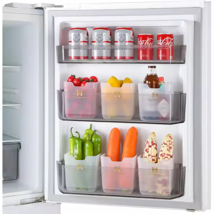 6 PCS Organizadores de Almacenamiento para Puerta de Nevera, Organizadores de despensa y Contenedores de Almacenamiento, Cajas de refrigerios apilables para el hogar para Alimentos, Frutas y Verduras, Cocina Fre - 1