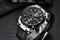 Reloj De Pulsera Deportivo Multifuncional Para Hombre BENYAR 2023 Cronógrafo De Cuarzo Resistente Al Agua 30M Con Manos Luminosas Y Calendario Completo Material De Correa De Cuero - details 9