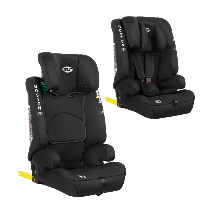MS - Silla de coche Boston Grupo 1/2/3 Isize (desde los 75 hasta los 150 cms de altura) con Isofix y Top tether, dual - Asiento Amplio y Acolchado - 1