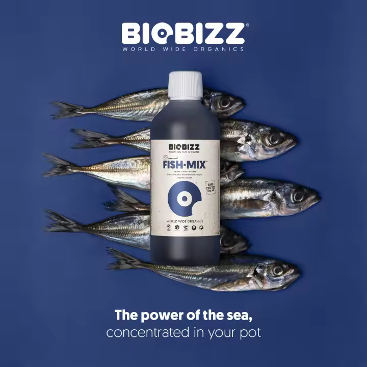 Biobizz Fish mix 1l Nutrientes a Base de Pescado y Remolacha Azucarada - Estimula Desarrollo Radicular - 1