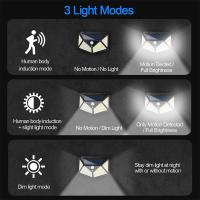 Lámparas Solares Para Exterior Con Sensor De Movimiento PIR 100 LED Impermeables Para Decoración De Jardín Y Farol De Calle - details 4