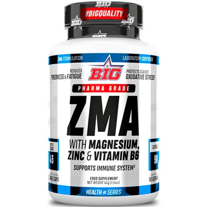 Big Suplementos Nutricionales Grado Farmacéutico ZMA - Mejora Rendimiento Físico - 1
