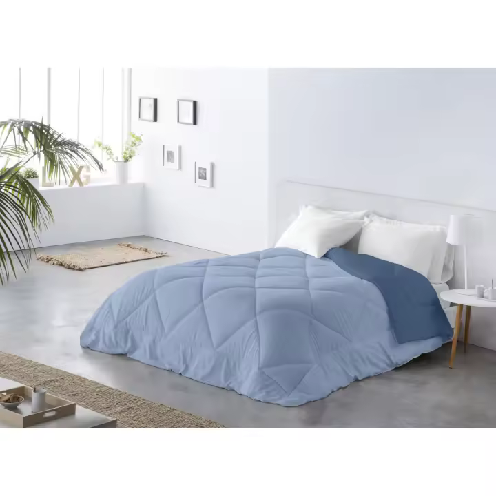 BOHEME - Duvet Bicolor Reversible Azul - , relleno 300 gr/m2. Caliente y transpirable - 1