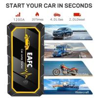 Arrancador de batería para coche, 12 V, 1200 A, mini dispositivo de arranque de emergencia, potenciador de batería para coches de Gasolina/Diesel 4/2 litros - details 1