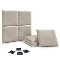 DHOME Juego de Paneles Tapizados de Lino Pack Autoadhesivos para Pared Acústicos Absorbentes Protección - details 0