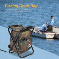 Silla Mochilero Plegable 2 en 1 Bolsa Refrigeradora Portátil al Aire Libre Asiento de Picnic para Senderismo Taburete de Jardín BBQ Taburete Compacto Capacidad de Carga 100 Kg - details 2