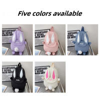 Mochila Personalizada Kawaii Con Orejas De Conejo Y Colgante De Oso Peluche Para Niñas Escolar Con Cierre De Cremallera Material Nylon Y Poliéster - details 9