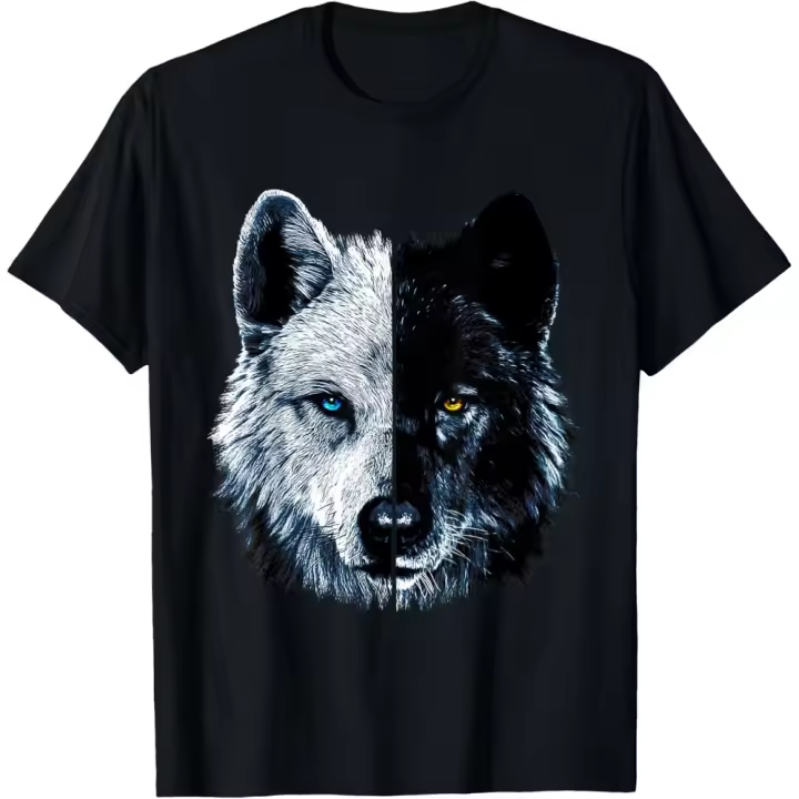 Camiseta de Manga Corta, 100% Algodón, Ropa Unisex para Hombres y Mujeres en 5 Tallas, Camiseta Negra, Cuello redondo con estampado. - 1