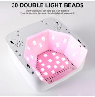 Lámpara De Arte De Uñas Recargable Con 48 LED Y Pantalla Digital Inteligente Secador De Uñas Para Salón Y Uso Doméstico Herramientas De Uñas - details 3