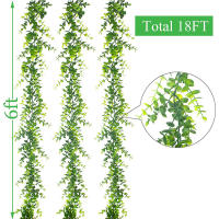 Guirnalda Artificial De Eucalipto Para Bodas Arco De Flores Verdes Rattan Decoración De Pared Para Hogar Y Jardín Plantas Falsas Colgantes - details 6