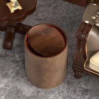 Bandeja De Madera Retro Impermeable Gran Capacidad Para Cocina Y Baño Accesorio Ecológico Para El Hogar Con Cubierta Rodante - details 5