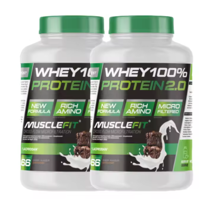 Pack 2 x Whey 100% Protein 2kg + (regalo) - MuscleFit│MUSCLECULT│Incremento de masa muscular│Proteína│Mas musculo - 1