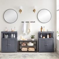 Armario de baño con 2 puertas estilo persiana, organizador versátil, diseño rústico, cocina, dormitorio y salón - details 11