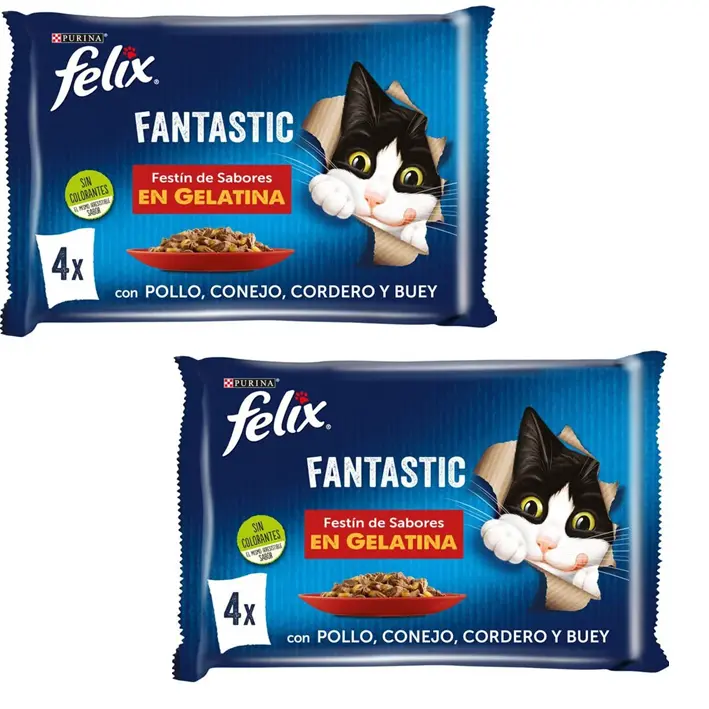 Comida para gato Purina Felix Festin de sabores Pack 2x4 - 1
