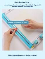 KW-trio 13095 Trimmer De Papel 7 En 1 Herramienta De Marcado Para Manualidades Corte De Papel Con Herramienta De Plegado Para Hacer Fotos - details 3