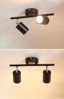 Luz De Techo LED Giratoria 2 Vías Con Enchufe GU10 Kit De Iluminación De Trax Para Cocina Dormitorio Showroom Metal Negro - details 11