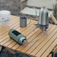 Adaptador De Butano Con Soporte Para Estufa De Camping Conversor De Gas Joint Valvula De Salida Adaptador De Botella De Aluminio Y Acero Inoxidable - details 2