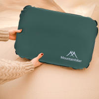Almohada De Viaje Ergonómica Autoinflable Para Acampar Almohada De Cuello Protector Con Funda Portátil Almohada De Seda 19D TPU 30D Tejido - details 2