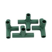 Conectores De Marco De Invernadero Plástico Verde 4Pcs 16mm Para Juntas De Paredes De Jardín Exterior Arco Iris DIY 3 Vías Adaptador De Estructura De Jardín - details 24
