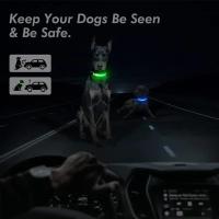 Collar LED Para Perros Ajustable Y Recargable Luminoso Para Noche Anti-Pérdida Correa De Luz Para Pequeños Perros - details 9