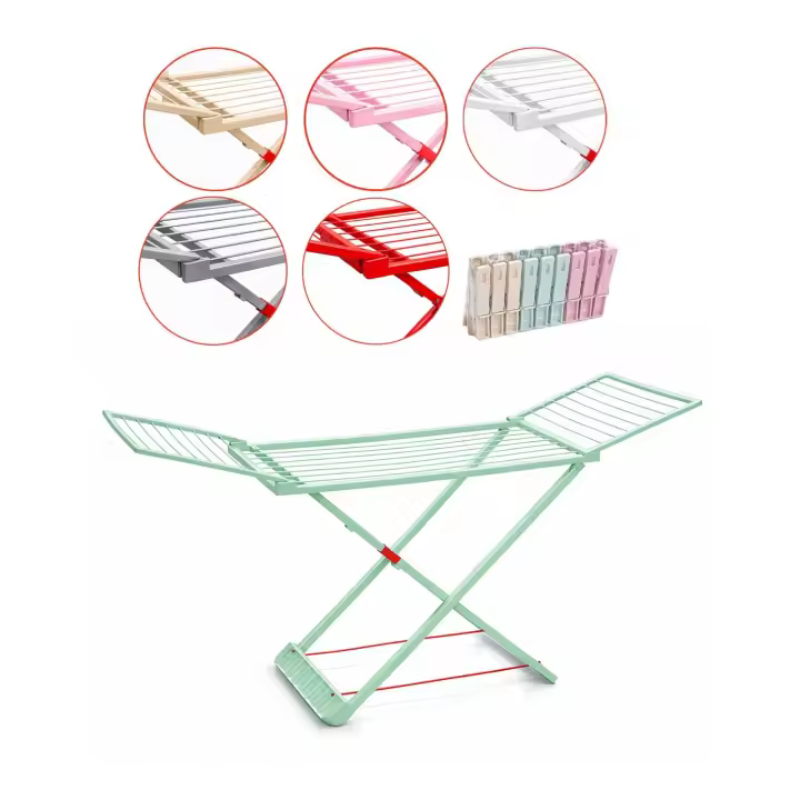 Tendedero Plegable de Resina Incluye 20 Pinzas – Tendal Abatible Balcón para Interior y Exterior - 1