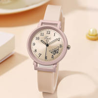Reloj De Pulsera Para Mujer Con Correa De Silicona Reloj De Cuarzo Estilo Casual Con Marcadores Arábigos Material De Aleación Y Vidrio Regalo Ideal - details 4