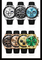 Reloj De Lujo Para Hombre OLEVS Cronógrafo Resistente Al Agua Luminoso Reloj Deportivo De Marca Top Con Fecha Y Fase De La Luna Material De Correa De Goma Y Caja De Acero Inoxidable - details 5