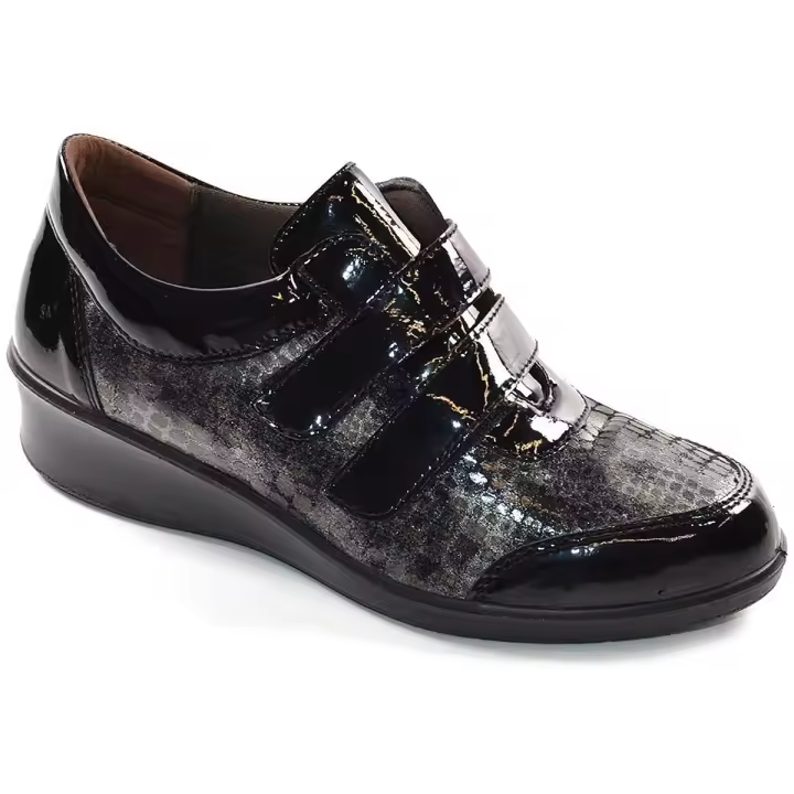 21833 Laura Azaña Zapato Piel Anti Bacterias Velcro Mujer - 1